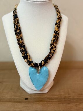 Turquoise Necklaces Bandana Leopard Chunky Heart